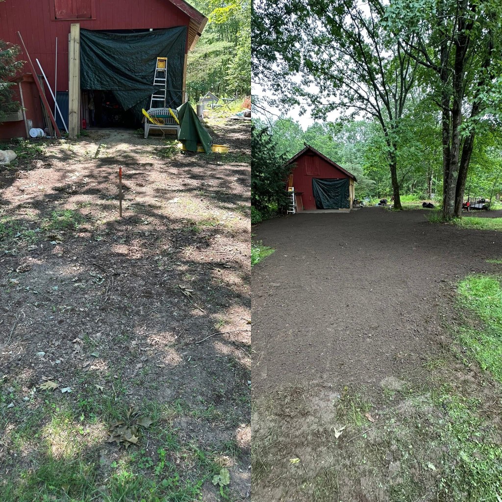 New Lawn Prep and Installation before and after
